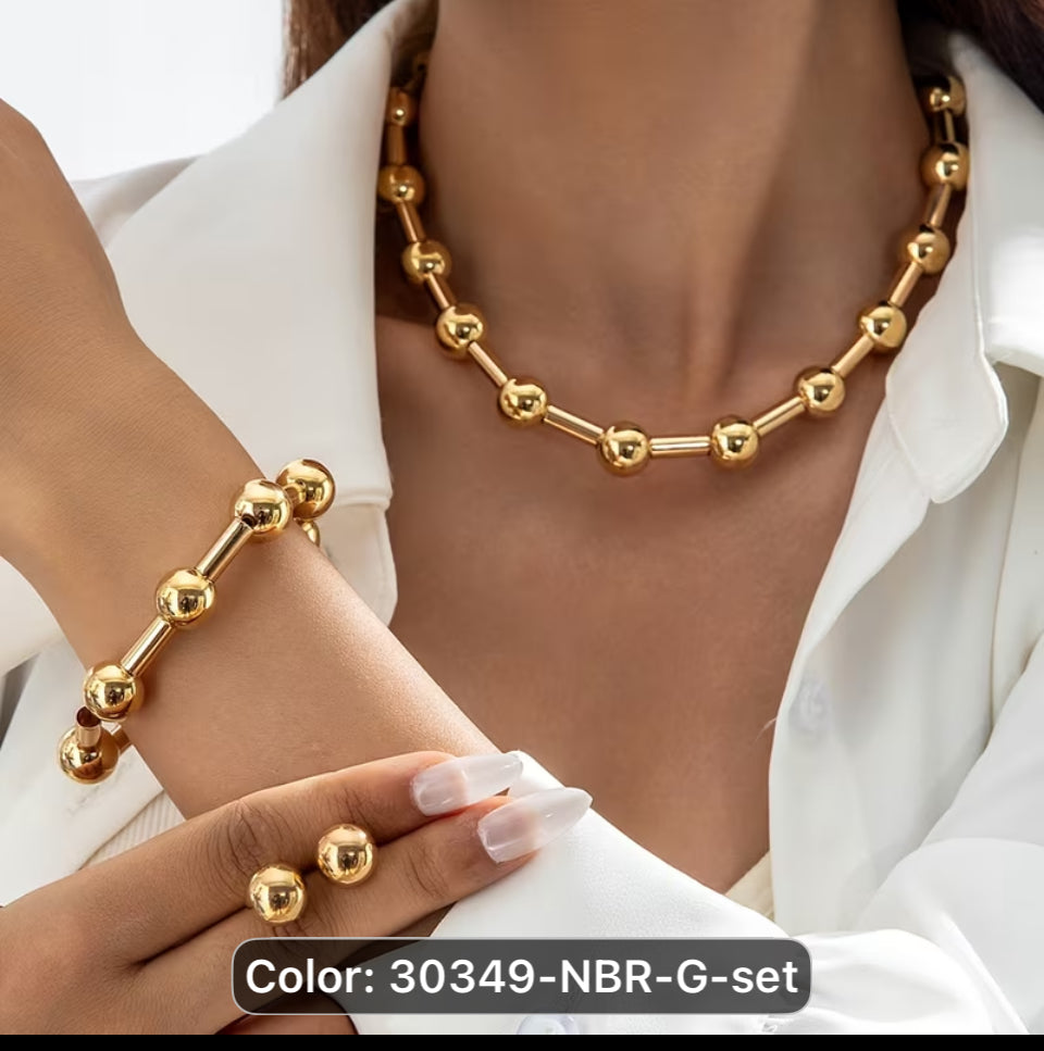 All DAT elegant gold 3 piece set