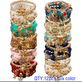 15 pieces of luxurious multicolored bracelets