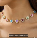 All DAT sexy heart multicolor necklace