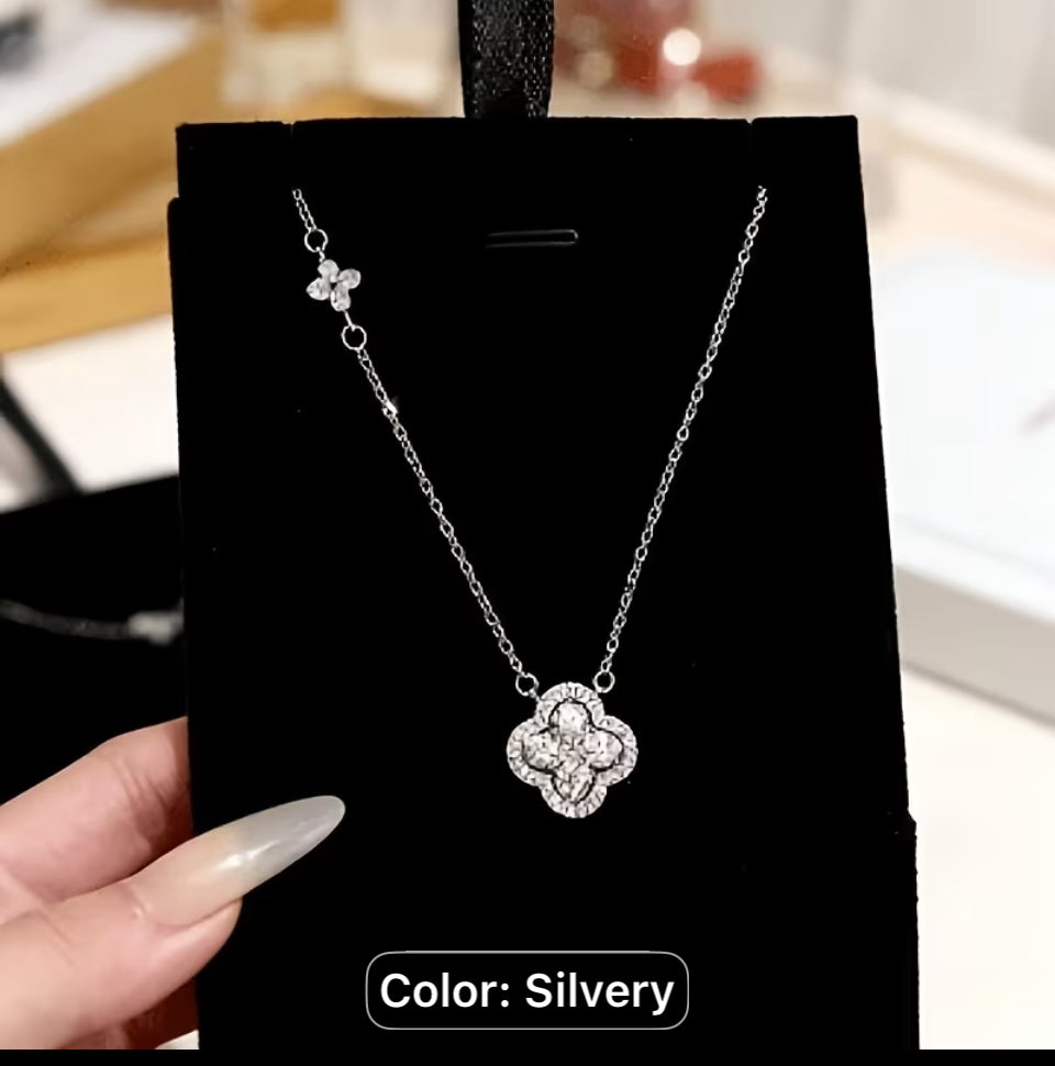All DAT silver necklace with pendant